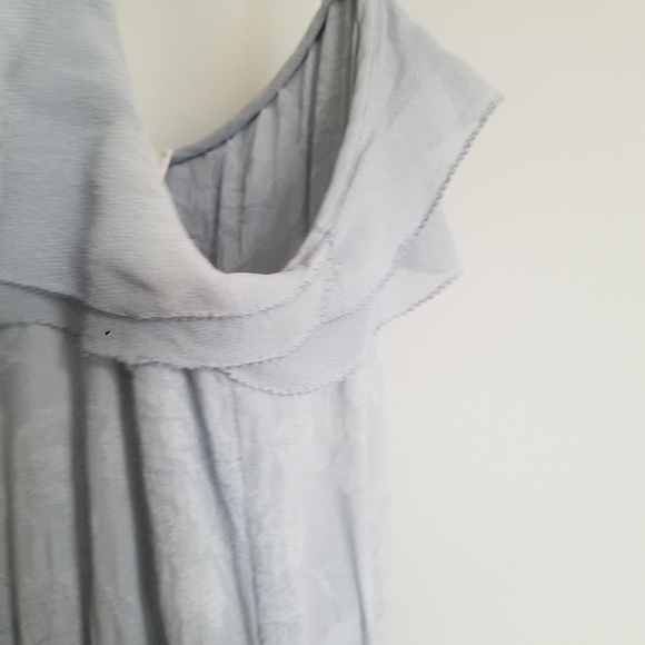 Aritzia Babaton 100% silk midi dress summer haze blue sz Medium - Picture 5 of 8